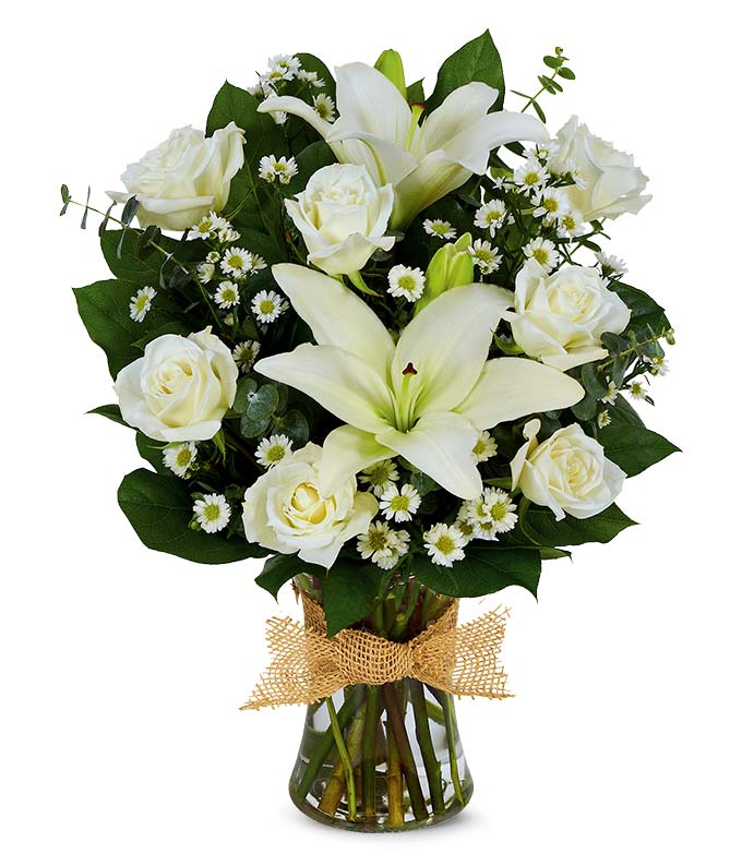 Types of flowers for funeral service delivery white lily funeral flowers
