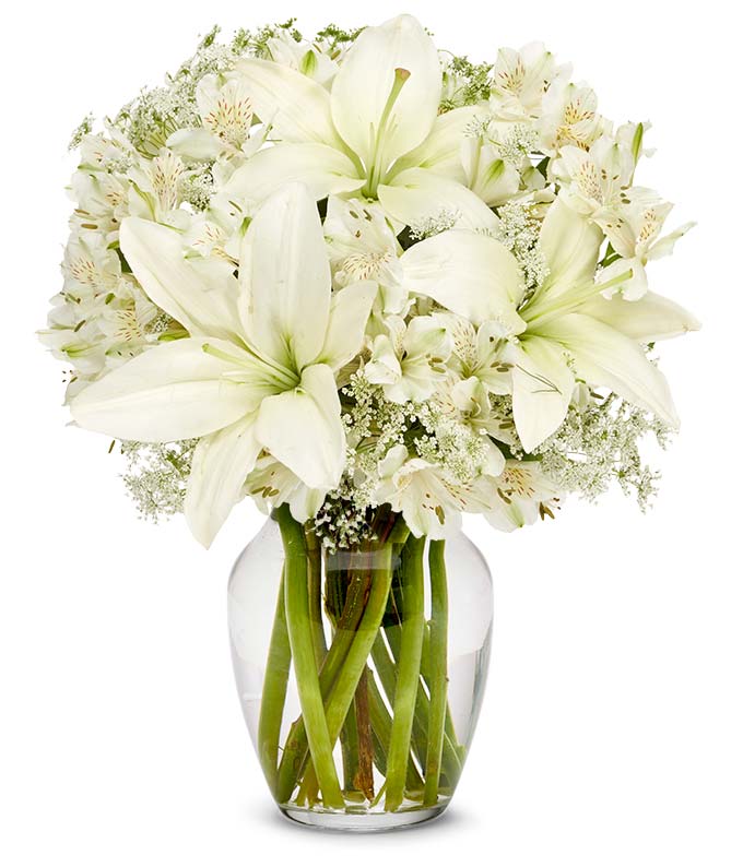 Types of flowers for funeral service delivery white sympathy flower bouquet