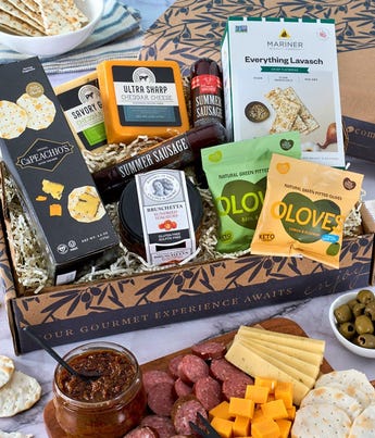 Luxury Cheese, Sausage and Crackers Basket at From You Flowers