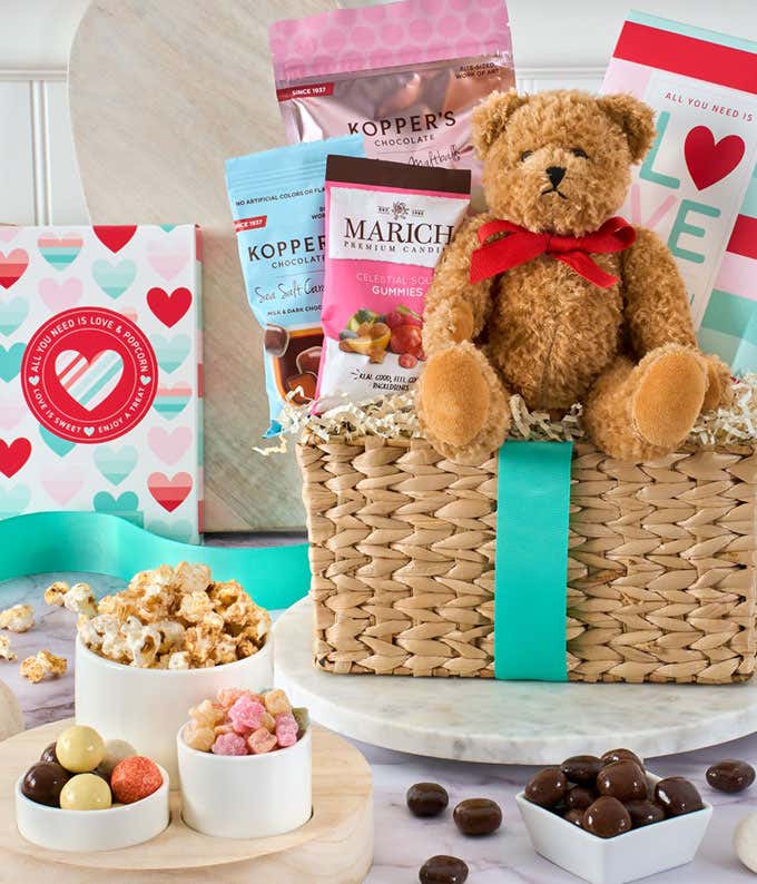 Cookies, Cakes & Candy Valentine Gift Basket