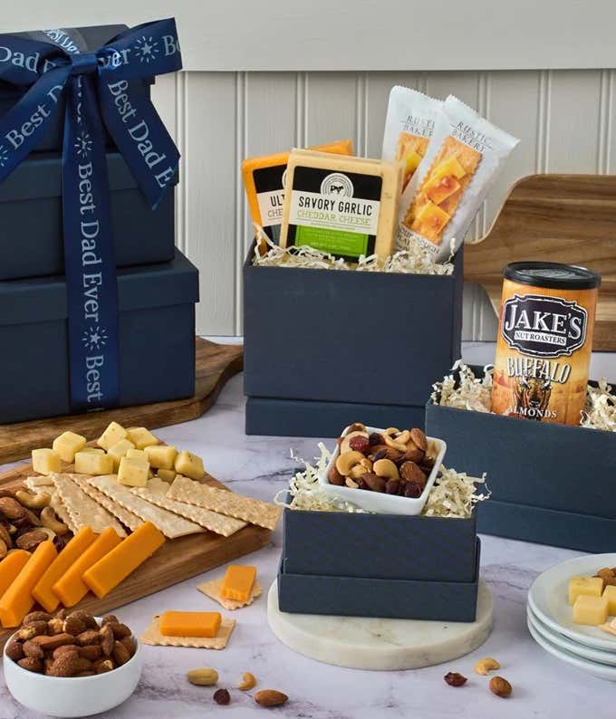 Happy Father's Day Meat & Cheese Gift Tower