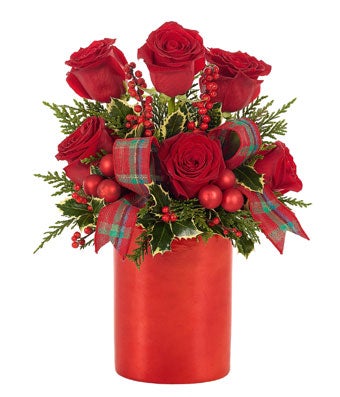 Holiday Rose Shimmer Bouquet