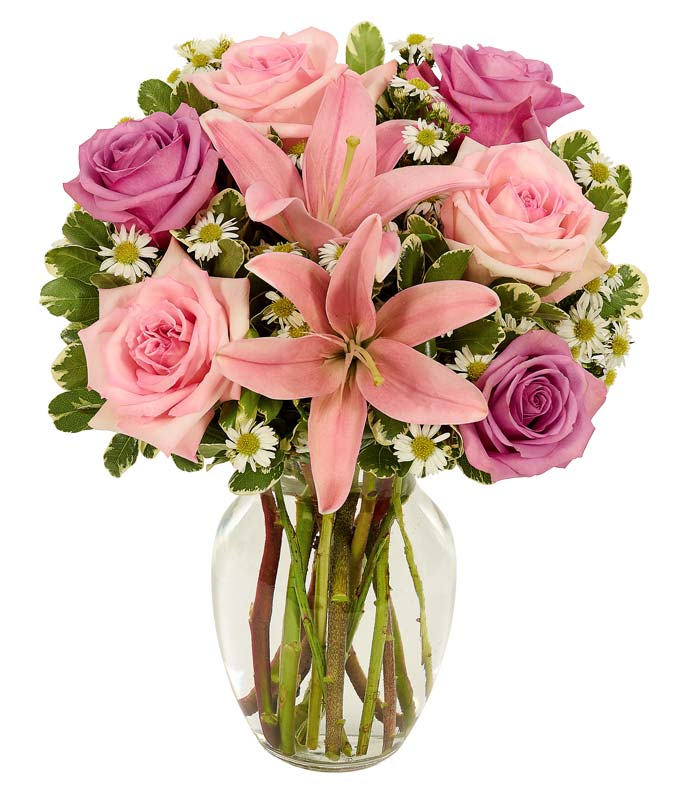 Thankful for You Bouquet - Express Your Gratitude with Beautiful Roses and Lilies