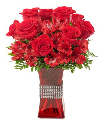 Bejeweled Bouquet of Red