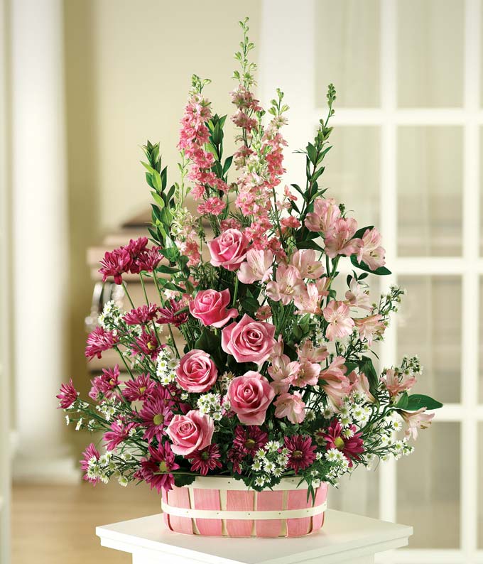 Pink Basket at From You Flowers