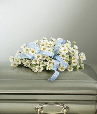 Infant Casket Spray With Daisies 