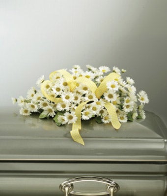 Yellow Daisy Casket Spray for a Child