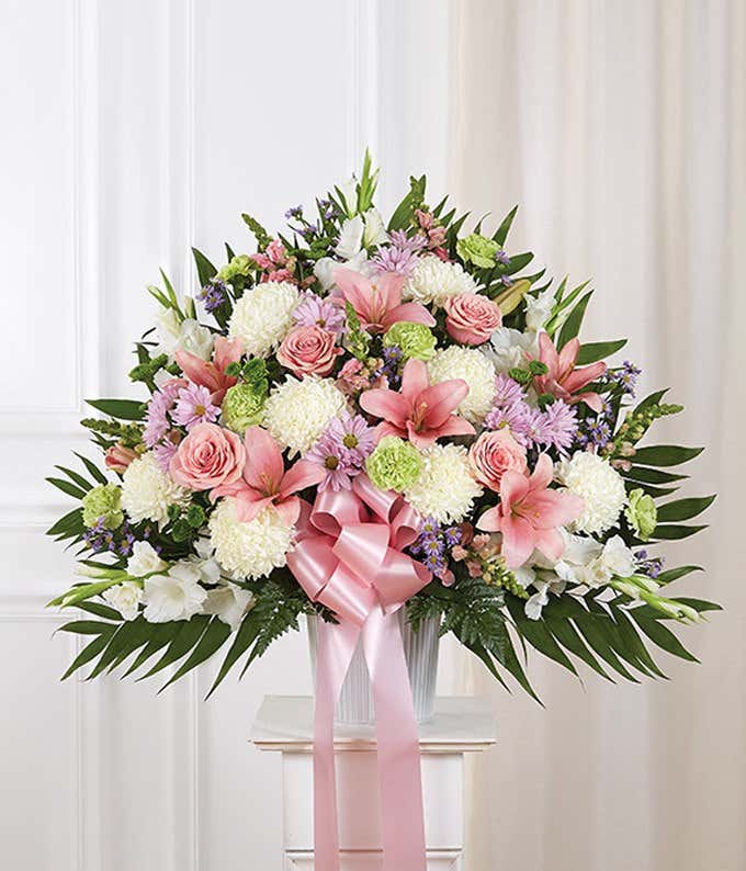 Multicolor Pastel Sympathy Standing Basket