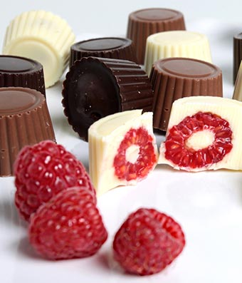 freeze dried chocolate covered raspberries