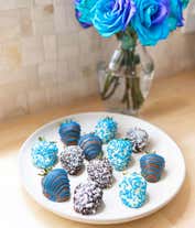 Alternative image 2 for One Dozen Baby Boy Chocolate Dipped Strawberries