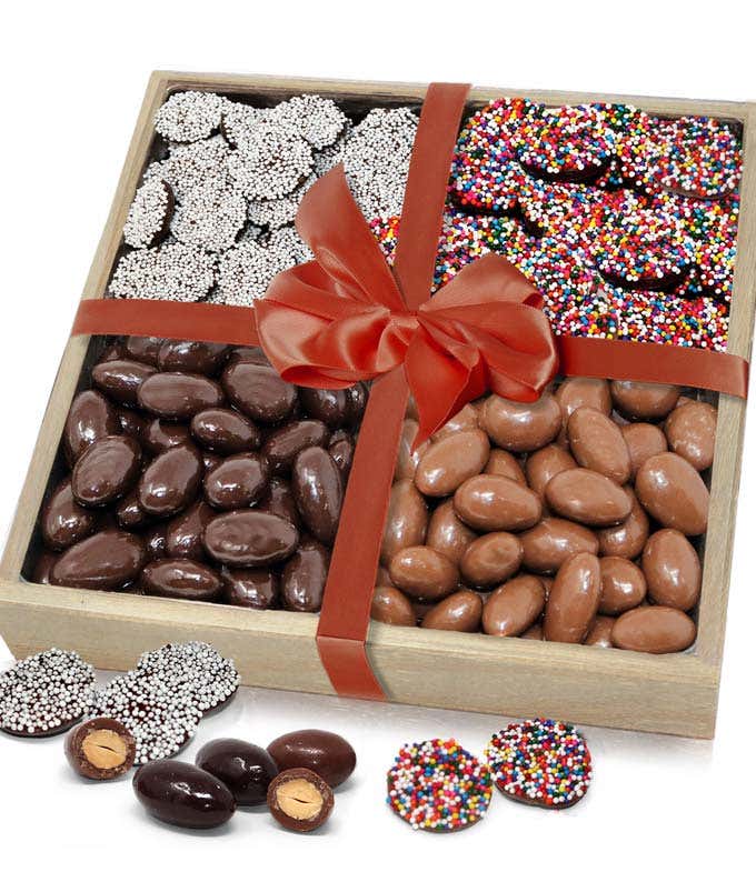 Chocolate Nonpareils and Chocolate covered Almonds