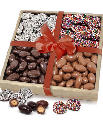 Joyous Chocolate and Almond Gift Tray at From You Flowers