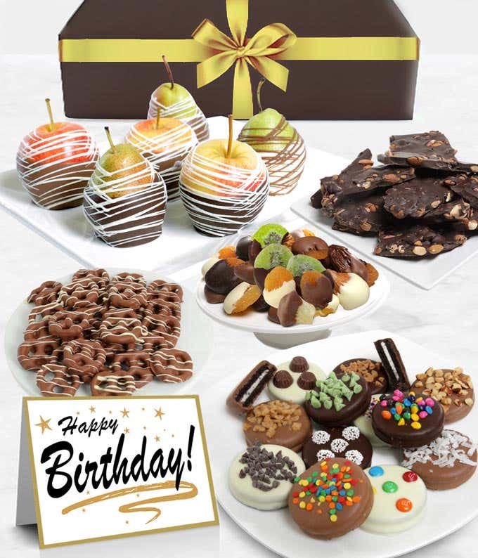 happy birthday chocolate baskets