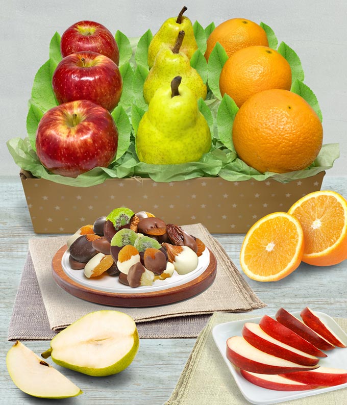 Plentiful Pleasures Fruit & Gourmet Gift Basket at From You Flowers