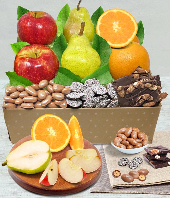 Classic Fruit & Belgian Chocolate Treats Gift