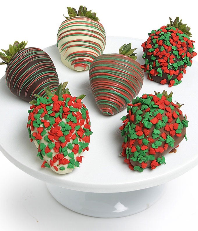 Image of Flowers - Holiday Chocolate Covered Strawberries - Regular