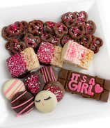 Baby Girl Belgian Chocolate Covered Treat Sampler