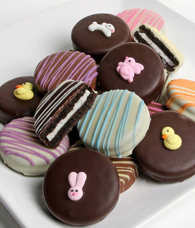 One dozen Easter chocolate covered Oreo cookies
