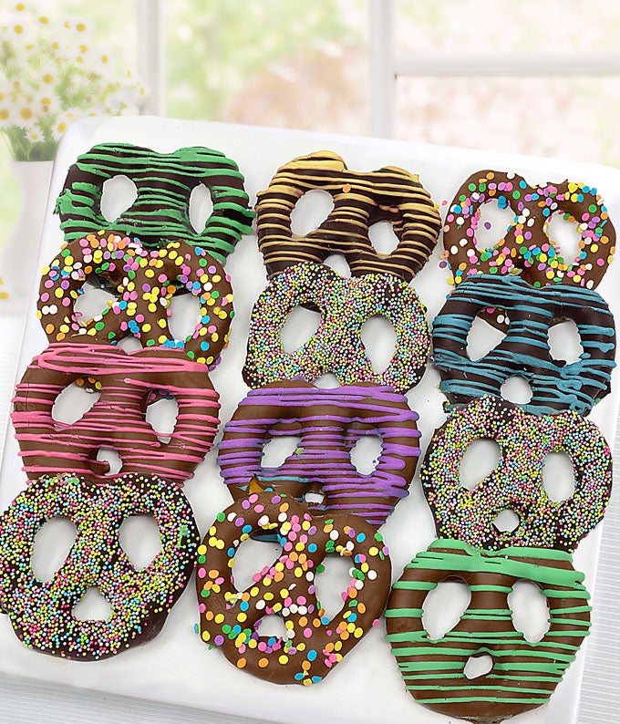 Springtime Chocolate Covered Pretzel Logs at From You Flowers