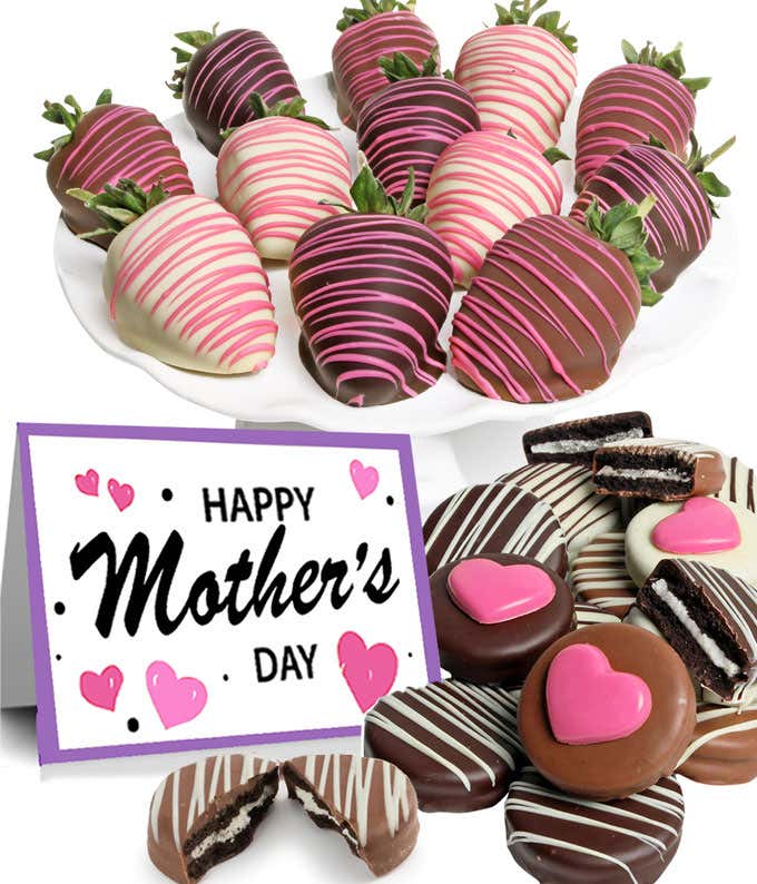 Mother's Day Chocolate Covered Strawberries & Oreos