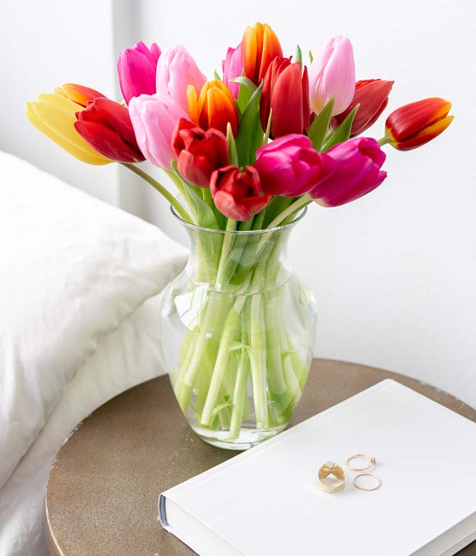 Twenty Rainbow Tulip Bouquet at From You Flowers