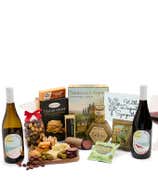 Deepest Sympathy Charcuterie, Cheese & California Wine Gourmet Gift Box - Red & White Wine