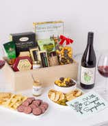 Deepest Sympathy Charcuterie, Cheese & California Wine Gourmet Gift Box - Red Wine