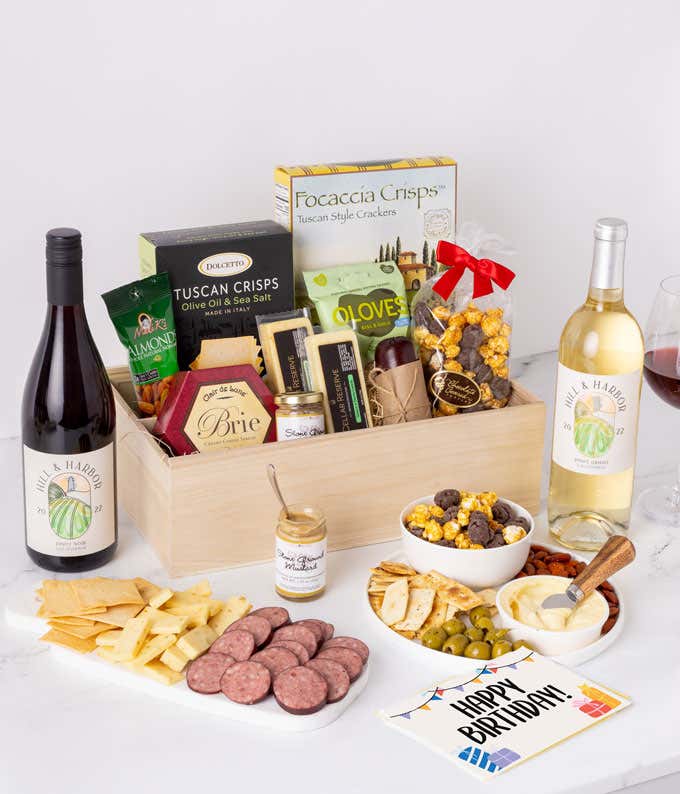 Happy Birthday! Charcuterie & Wine Gift Box - Duo