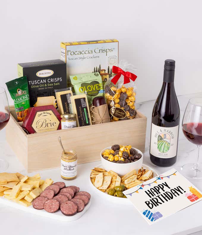 Happy Birthday! Charcuterie & Wine Gift Box