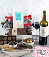 I Love You! Gourmet Chocolate & Wine Indulgence Gift Box - California Red Wine