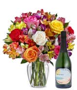 Roses & Lilies with Sparkling Wine