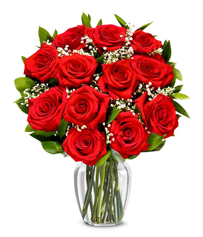 One Dozen Long Stemmed Red Roses At From You Flowers