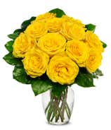 One Dozen Yellow Roses