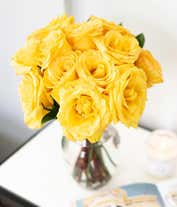 Alternative image 1 for one dozen yellow roses for delivery 