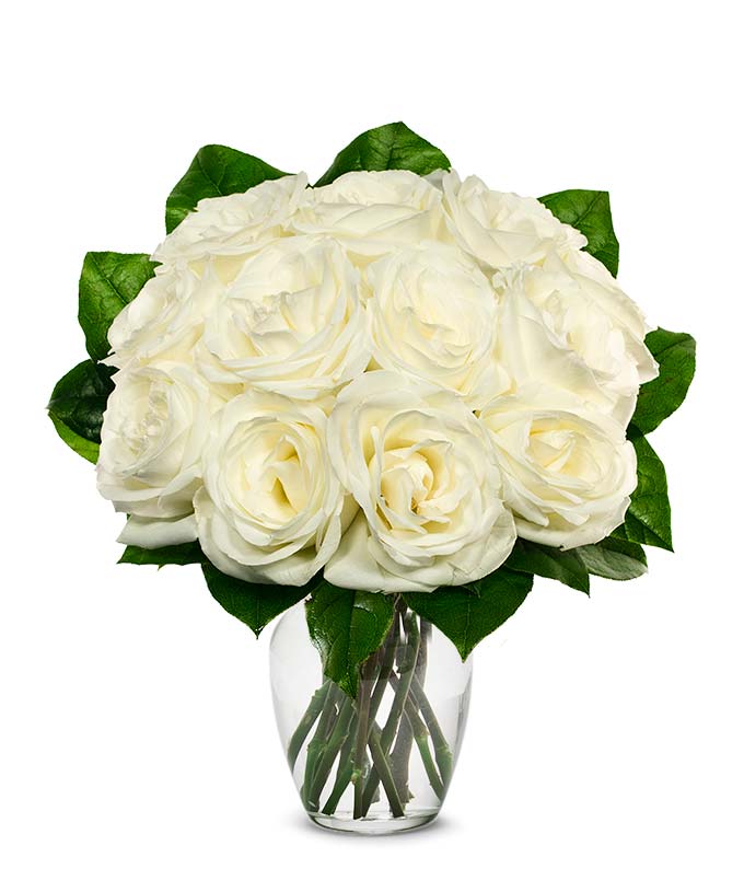 One Dozen White Roses At From You Flowers