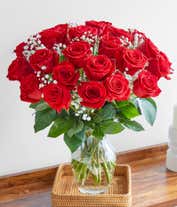Alternative image 4 for Two dozen red roses for next day delivery