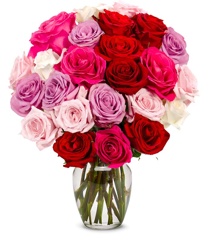 Two Dozen Assorted Spring Roses at From You Flowers