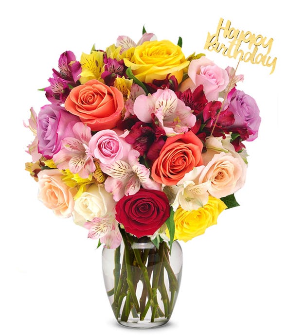 Deluxe Bright & Sunny Birthday Bouquet at From You Flowers