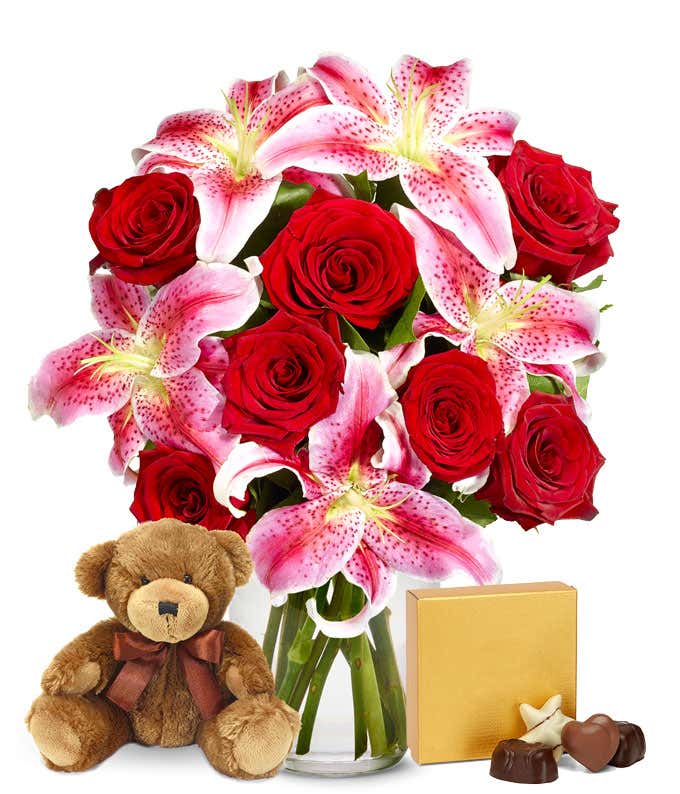 Balloons & Teddy Bear Delivered at From You Flowers