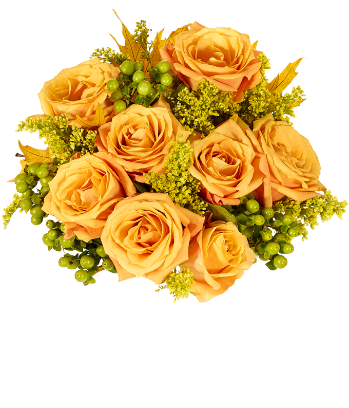 Oak and Fall Roses - Deluxe at From You Flowers