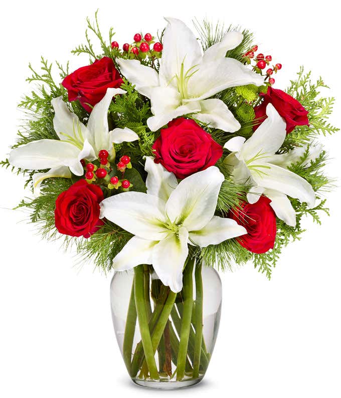 Classic Christmas Lily Bouquet - Premium