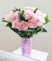Alternative image 1 for One Dozen Light Pink Breast Cancer Awareness Roses