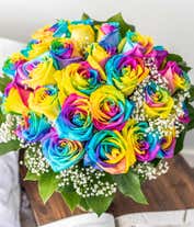 Alternative image 2 for Two Dozen Colorful Tie-Dye Roses
