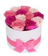Luxury Dozen Preserved Sweetheart Roses