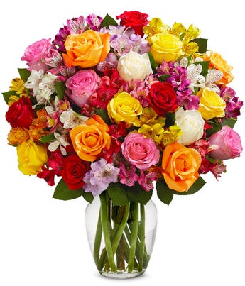 Premium Bright & Sunny Roses at From You Flowers