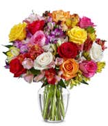 Deluxe Bright & Sunny Rose Bouquet
