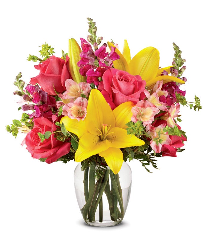 Pink and Yellow Delight at From You Flowers