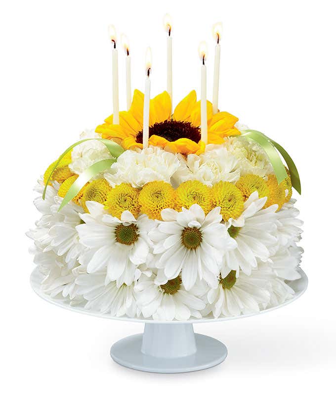 Birthday Cake Flower Arrangement