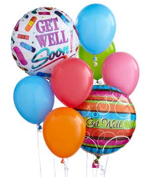 Get well latex and mylar balloons