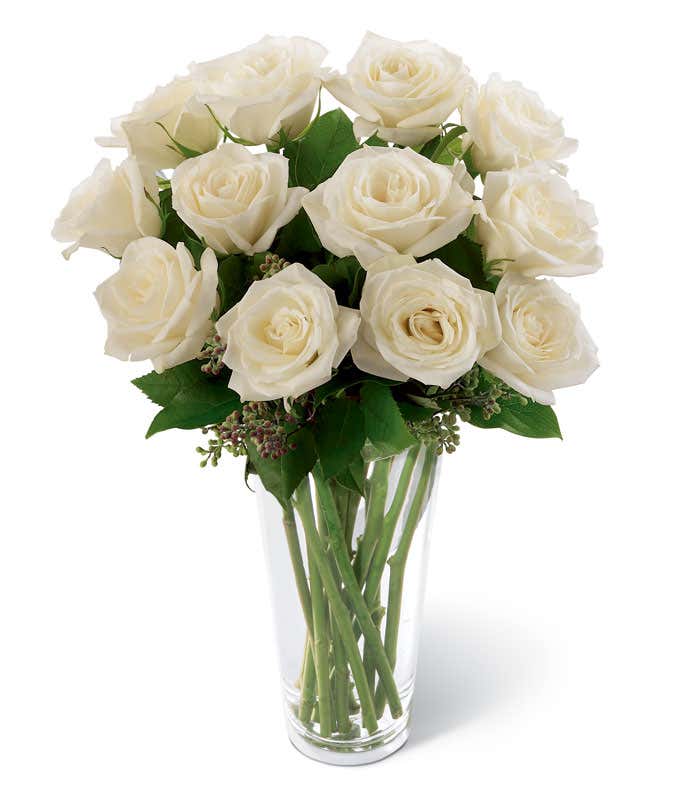 The FTD® Long Stem White Rose Bouquet